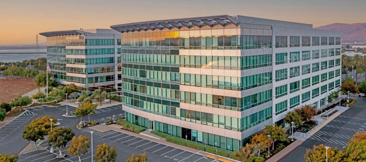 Aerial view of America Center West located in San  Jose, California.